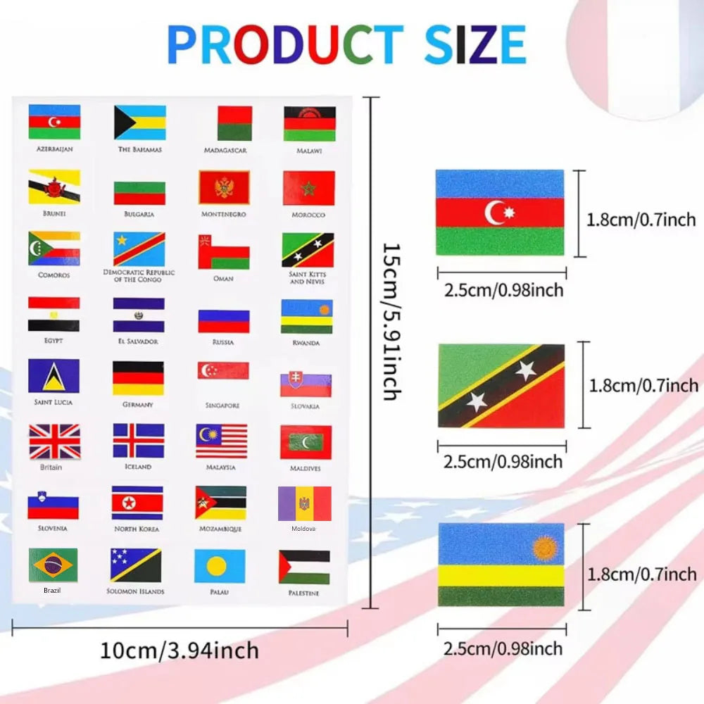 Flag Sticker Set - 192 Countries