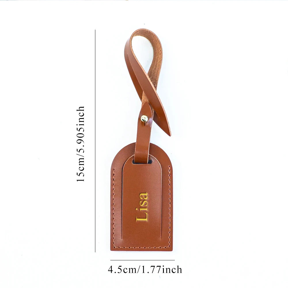 Personalised Leather Luggage Tag