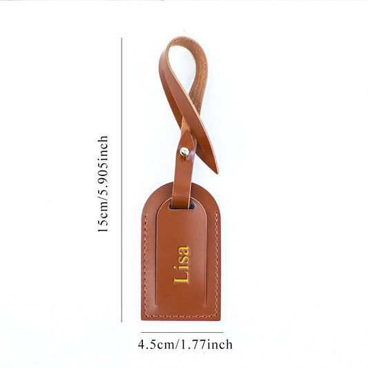 Personalised Leather Luggage Tag